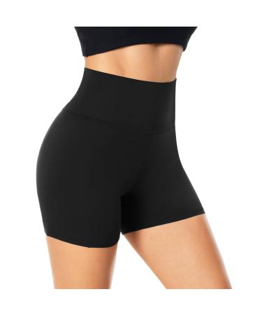 Fuelmefoot cycling pants women short sports pants high waist yoga shorts leggings summer leggings underpants fitness hot pants gym bike.A01-black L-XL