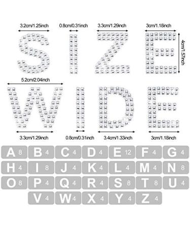 136-Piece Rhinestone Letters Iron Stick-On Sticker Set - Silver Bling Alphabet Gemstone Border Sticker for Clothing Decor - Self-Adhesive, Art Craft Supply - Buy Online on GoSupps.com