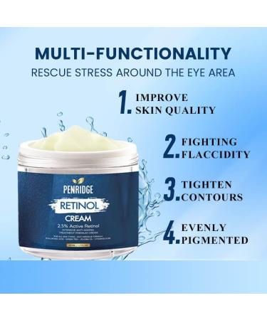 Premium Retinol Cream - 2.5% Active Retinol - Anti-Aging - Wrinkle Repair & Hydration - Youthful Radiance Booster with Collagen Hyaluronic Acid Vitamin E Jojoba Oil Shea Butter by Penridge 50mg - Buy Online on GoSupps.com