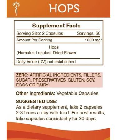 Secrets of the Tribe Hops 120 Capsules 1000 mg Hops (Humulus Lupulus) Dried Flower (120 Capsules) 120 Count (Pack of 1) - Buy Online on GoSupps.com