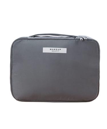 Travel Makeup Bag Makeup Organizer Bag Large Cosmetic Bag Case for Women and Girls Grey