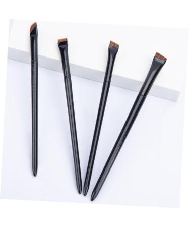 Buy 1 Set Eyebrow & Eyeliner Brushes - Dual-use Flat & Angled Makeup Brushes for Women | High-Quality Artificial Fiber - Buy Online on GoSupps.com