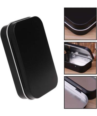AKOAK 3 Pcs Black Rectangular Empty Hinged Tins - 3.7 x 2.4 x 0.8 Inches for First Aid, Survival Kits, Herbs, Pills, Crafts, and More - Buy Online on GoSupps.com