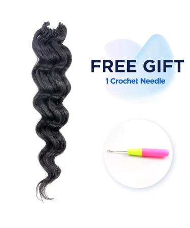 ToyoTree 14 Ocean Wave Crochet Hair - 8 Packs Natural Black Braids, Synthetic Extensions (1B) - Buy Online on GoSupps.com