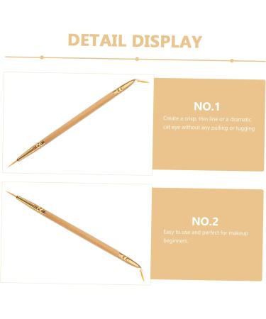 Beavorty 3 Pcs eyeliner sharpener eyeliner pen eyeliner brush Bamboo Brush Straight Bent Angled Brush mediumx3pcs As Shownx3pcs - Buy Online on GoSupps.com