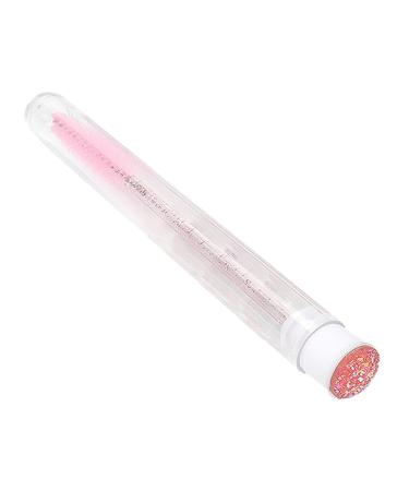 Lash Brush Eyelash Spoolies - Eye Lash Brushes for Eyelash Extensions Mascara Wands Tube Rhinestone Makeup Tool Applicator Light Pink