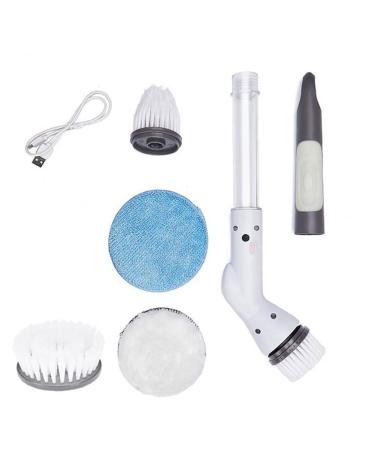 Tovmekdjn Electric Scrubbers Cleaning Brush Scrubbers Adjust Extension Handle Electric Scrubbers Easy Install Easy to Use White
