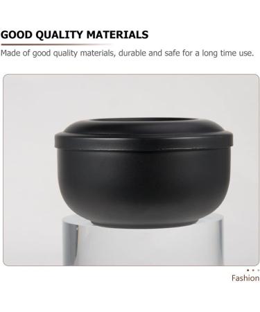 Beaupretty Stainless Steel Shaving Bowl with Lid - Deep Size Shaver Razor Cup for Men - Heat Insulation Barber Home Shave Soap Dish - Black - Buy Online on GoSupps.com