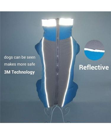 Buy Waterproof Fleece Lined Dog Jacket - Warm Winter Coat for Dogs - Blue - International Shipping Available - Buy Online on GoSupps.com