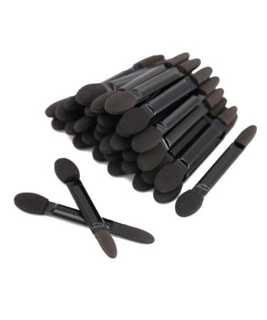 KALLORY Set De Maquillaje Women Makeup Set 50pcs Brush Sponge Double- Headed Practical Lightweight Eyeshadow Brush Eyeshadow Makeup Brush for Travel Black Black Eyeshadow Sponge Applicator 100pcs Black