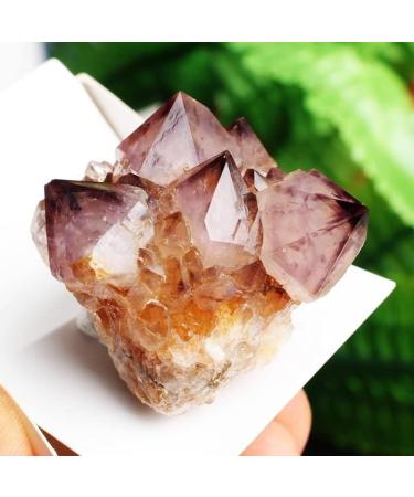 Home Natural Crystal Purple Quartz Crystal Cluster Home Decor Raw Stones and Minerals Full of Texture 6-7cm Purple - Buy Online on GoSupps.com