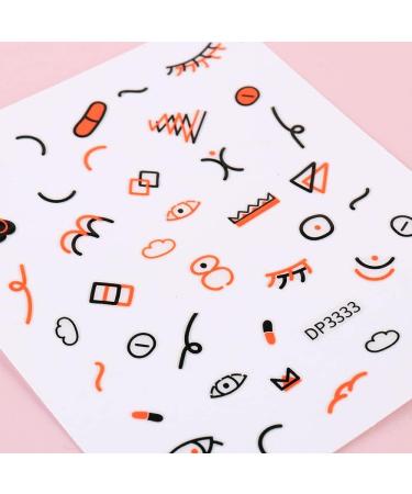 Nails Decorations Sliders Decals Self-adhesive Abstract Cute Cartoon Nail Stickers 3D(DP3335) - Buy Online on GoSupps.com