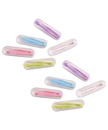 10 Sets Contact Lens Remover Tweezers Eye Lens Stick Travel Contact Lens Stick Removal Tool Contact Lens Applicator Kit