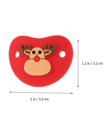 Nuobesty 3-Piece Silicone Baby Pacifier Set | Santa Claus & Reindeer Christmas Theme | Ideal for Newborns & Toddlers - Buy Online on GoSupps.com