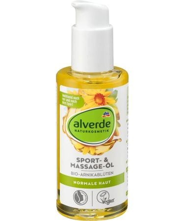 Alverde Arnica Sports & Massage Oil 100ml - Natural Pain Relief & Muscle Recovery - Buy Online on GoSupps.com