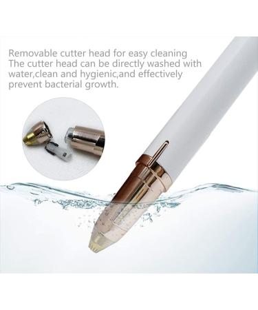 Rechargeable Electric Eyebrow Hair Remover with LED Light - Painless Trimmer for Women - White - Buy Online on GoSupps.com