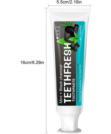 Activated Carbon Toothpaste for Whiter Teeth | Charcoal Whitening & Stain Removal | Fresh Breath | 100g - Buy Online on GoSupps.com