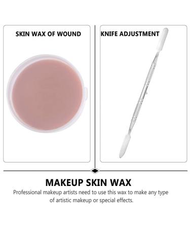 Lurrose 2PC Scar Wax Kit | Fake Skin Wax Effects & Body Paint | Halloween Make-Up Tools with Spatula for Festival & Special Effects - Buy Online on GoSupps.com