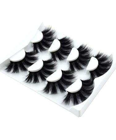 HBZGTLAD 3D Mink Hair False Eyelashes 4 Pairs 25mm Criss-cross Wispy Cross Fluffy Extension Handmade Eye Makeup Tools - MDR-5 - Buy Online on GoSupps.com