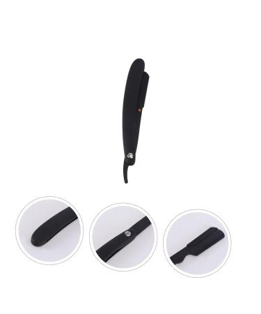 Minkissy Professional Rust-Free Eyebrow Hairdressing Cutter | Foldable Razor Blade Holder | Black 14.5x2.5cm - Precision Cutting Tool for Perfect Eyebrows - Buy Online on GoSupps.com