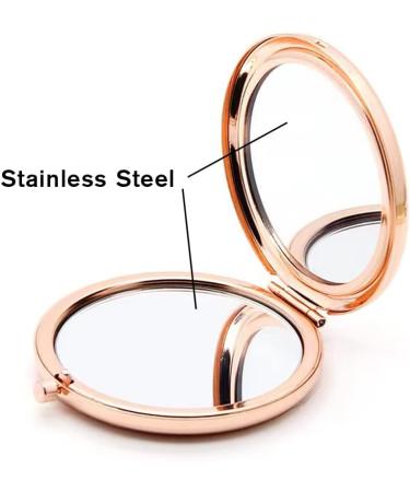 Tuklye 2-Piece Compact Makeup Mirror Set - Beautiful/Love You - Rose Gold | Ideal Gift for Women, Sister, Friends - Perfect for Birthdays, Valentines, Graduation, Thanksgiving, Christmas & More - Buy Online on GoSupps.com