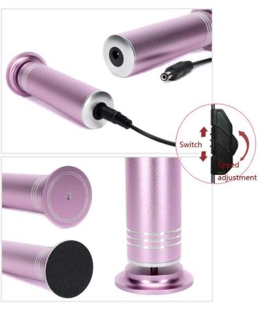 Electric Foot Callus Remover Machine with 120pcs Sandpaper Disks - Professional Pedicure Tool for Dry, Dead Skin - Speed Adjustable - Pink - Buy Online on GoSupps.com