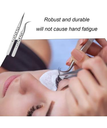 2 Pieces Pointed Tweezers Stainless Steel Lash Tweezers Straight and Curve Tip Precision Tweezers for Eyelash Eyebrow Facial or Chin Hair - Buy Online on GoSupps.com