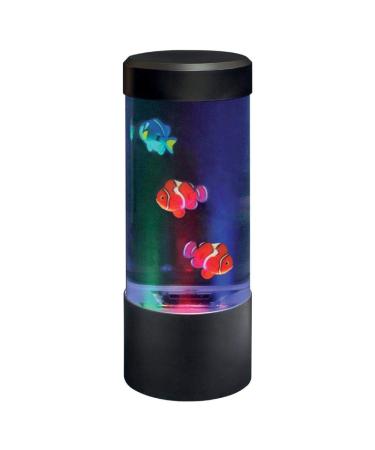 Lightahead LED Mini Desktop Fantasy Fish Lamp with Color Changing Light Effects. A Sensory Synthetic Fish Tank Aquarium Mood Lamp. Excellent Gift