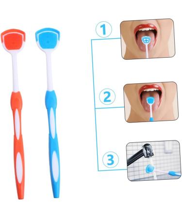 Gleavi Tongue Cleaning Brush Set | 4 Reusable Silicone Tongue Scrapers for Adults | Effective Oral Hygiene Tool - Buy Online on GoSupps.com