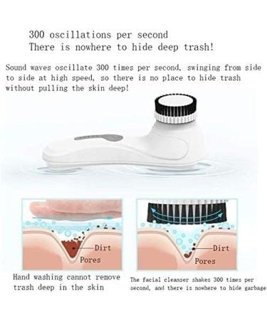 Corsehild Facial Cleansing Brush IPX7 Waterproof Face Scrubber Face Brushes for Cleansing and Exfoliating with 4 Speed Modes Deep Cleaning Face Inductive Charging ultrasonic Vibration - Buy Online on GoSupps.com
