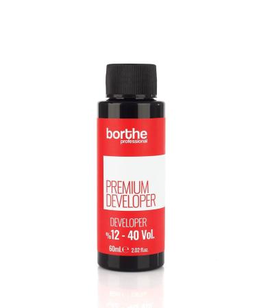 Borthe Mini Professional Creme Hair Developer Activator Peroxide for Hair Colouring Long Lasting Colour and Grey Coverage 60ml 12% 40 Volume