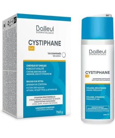 Cystiphane Hair & Nail Pack 120 Pills + Anti-Hair Shampoo 100 Ml - Buy Online on GoSupps.com