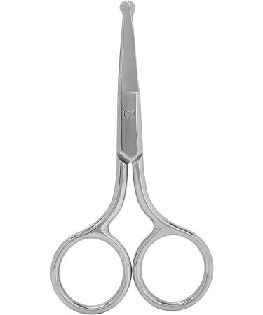 Stainless Steel Eyebrow Scissors & Nose Hair Trimmer for Men - Rounded Tip Grooming Tool for Eyebrows Nose Moustache & Beard - Buy Online on GoSupps.com