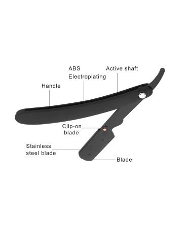 Premium Black Manual Folding Razor - Blade-Free for Home Hairdressing & Barber Shops | International Shipping Available - Buy Online on GoSupps.com