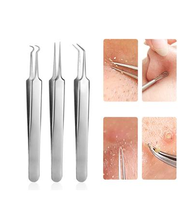 Mesee 10-Piece Blackhead Remover & Tweezers Set | Stainless Steel Acne & Pore Cleaner Accessories with Storage Box - Buy Online on GoSupps.com