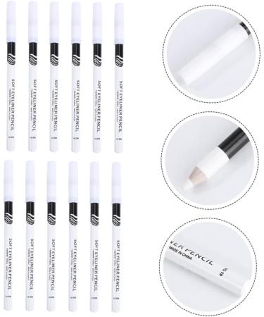 Mikinona 24pcs Eyeliner Pencil Brown Eyeshadow Glitter Eyeshadow Brown Eye Liner Pencil Wooden Pole White - Buy Online on GoSupps.com