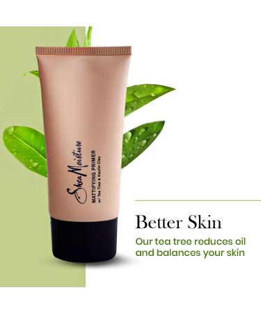 SheaMoisture Mattifying Primer - Organic Shea Butter, Tea Tree & Kaolin Clay - Matte Face Primer for Oily, Acne Prone, Sensitive Skin - 1.7oz - Buy Online on GoSupps.com