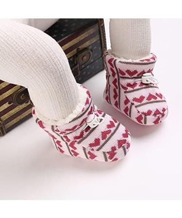 Spring Baby Winter Warm Fleece Booties | Non-Slip Soft Sole Shoes for Boys & Girls 12-18 Months | Cute Adjustable Crawling Prewalker Boots - Buy Online on GoSupps.com