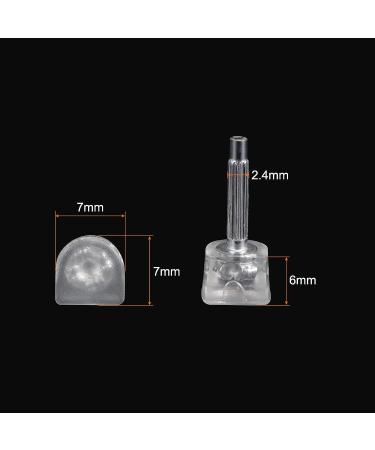 3 Pairs TPU High Heel Replacement Tap Caps for Women - 2.4mm Pin - Transparent/Silver Tone - Buy Online on GoSupps.com