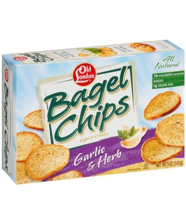Old London Bagel Chips Garlic and Herb 5 Ounce (Pack of 12) Garlic and Herb 5 Ounce (Pack of 12)