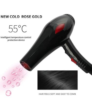 1800W Hair Dryer Professional Salon Negative Ionic Blow Dryers with Collecting Nozzle with 3 Heat & 2 Speed Constant Temperature Technology Low Noise Hair Dryer for Household and Salon Small Gift - Buy Online on GoSupps.com