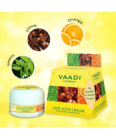 Buy Vaadi Herbals Anti Acne Cream - Clove & Neem Extract 30g x 3 | Effective Acne Treatment & Skin Care - Buy Online on GoSupps.com