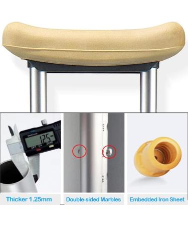 Adjustable Aluminum Crutches for Adults (1 Pair) Underarm Crutches Medical Crutches Maximum Load-Bearing 300lbs (Size : M.) Anniversary Lucky Star - Buy Online on GoSupps.com