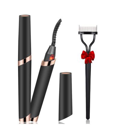 DUST2OASIS Heated Eyelash Curler, Electric Eyelash Curlers, Rechargeable Lash Curler with Eyelash Comb for Makeup Natural Curling Eye Lashes and 24 Hours Long Lasting - Black 2022 Updated Model - Buy Online on GoSupps.com