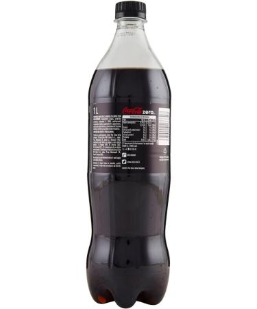 Cola-Cola Zero Sugar Free Zucchini Pack of 6 Italian Non-Alcoholic Drink PET 1Lt Coca Cola - Buy Online on GoSupps.com