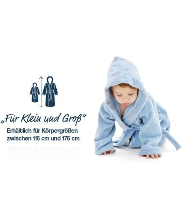 Arus 100% Cotton Terry Children's Bathrobe with Hood - Boys & Girls Eco-Tex Certified Long Royal Blue - Large Color Selection - Buy Online on GoSupps.com
