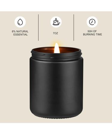 Luxurious Oakmoss Vetiver & Musk Scented Candles | Natural Soy Wax Aromatherapy Candle in Elegant Black Jar | Perfect for Home Fragrance - Buy Online on GoSupps.com