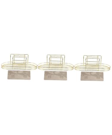 Alipis 3 STK Sink Leary Retailing toothbrush dispenser for toothpaste holder Electrical toothbrush holder toothbrush holder bathroom toothbrush storage iron wave up wall hold goldenx3stk 28x11.5x9cmx3pcs