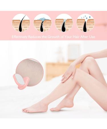Cystal Hair Eraser: Painless Hair Removal Exfoliation Tool for Men and Women - Pink - Buy Online on GoSupps.com