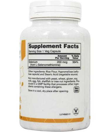 LuckyVitamin Selenium 200 mcg - 180 Veg Capsules - Essential Mineral Supplement - Buy Online on GoSupps.com